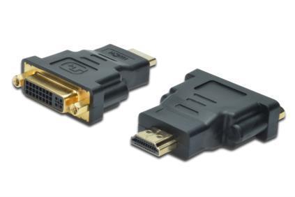 ASSMANN Adapter HDMI Typ A St. > DVI-I (24+5) Bu. schwarz