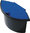 helit Abfall-Einsatz 2 Liter mit Deckel, schwarz/blau