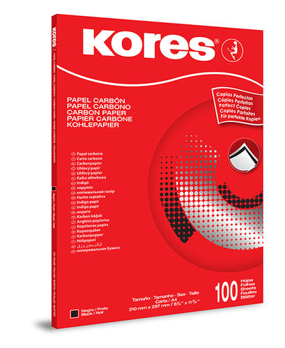 Kores Kohlepapier DIN A4, schwarz, 100 Blatt