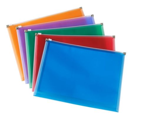Rexel Reißverschlusstasche DIN A4, farbig sortiert