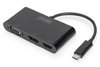 Digitus Adapter 3in1 USB-C St. > HDMI/DP/VGA Bu.