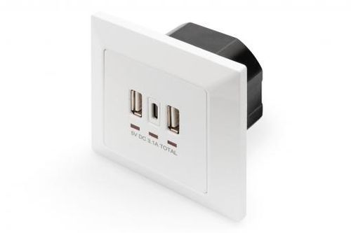 DIGITUS Lade-Dose UP 2x USB-A 1x USB Type-C 3100 mA
